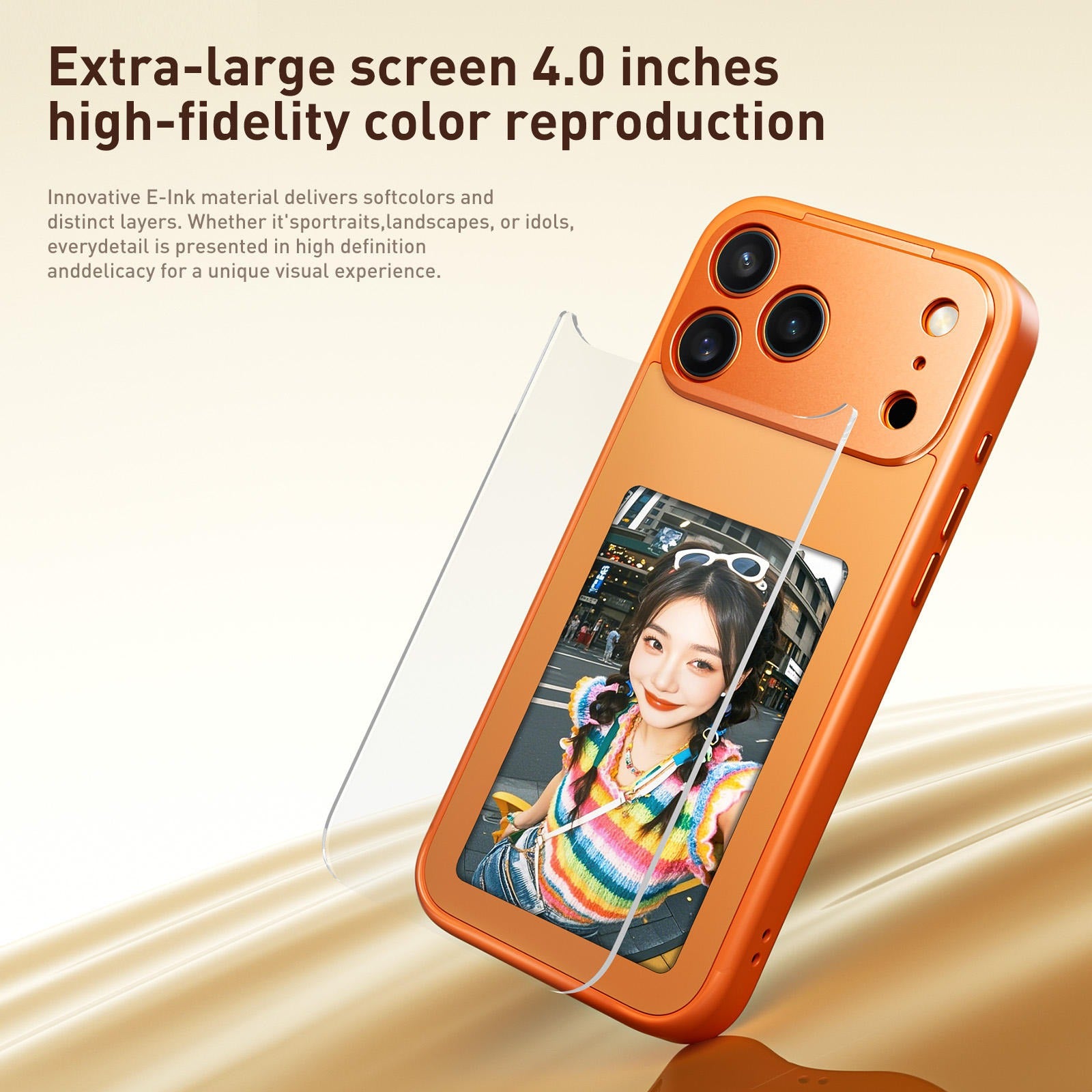 Smart NFC Display Back Cover with Custom Photo Window | Shockproof Matte Finish Protective Mobile Case